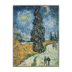 Road with Cypresses and Stars 1890 2.5 oz Silver Coin – Antiqued Finish - Captain’s Chest Bullion