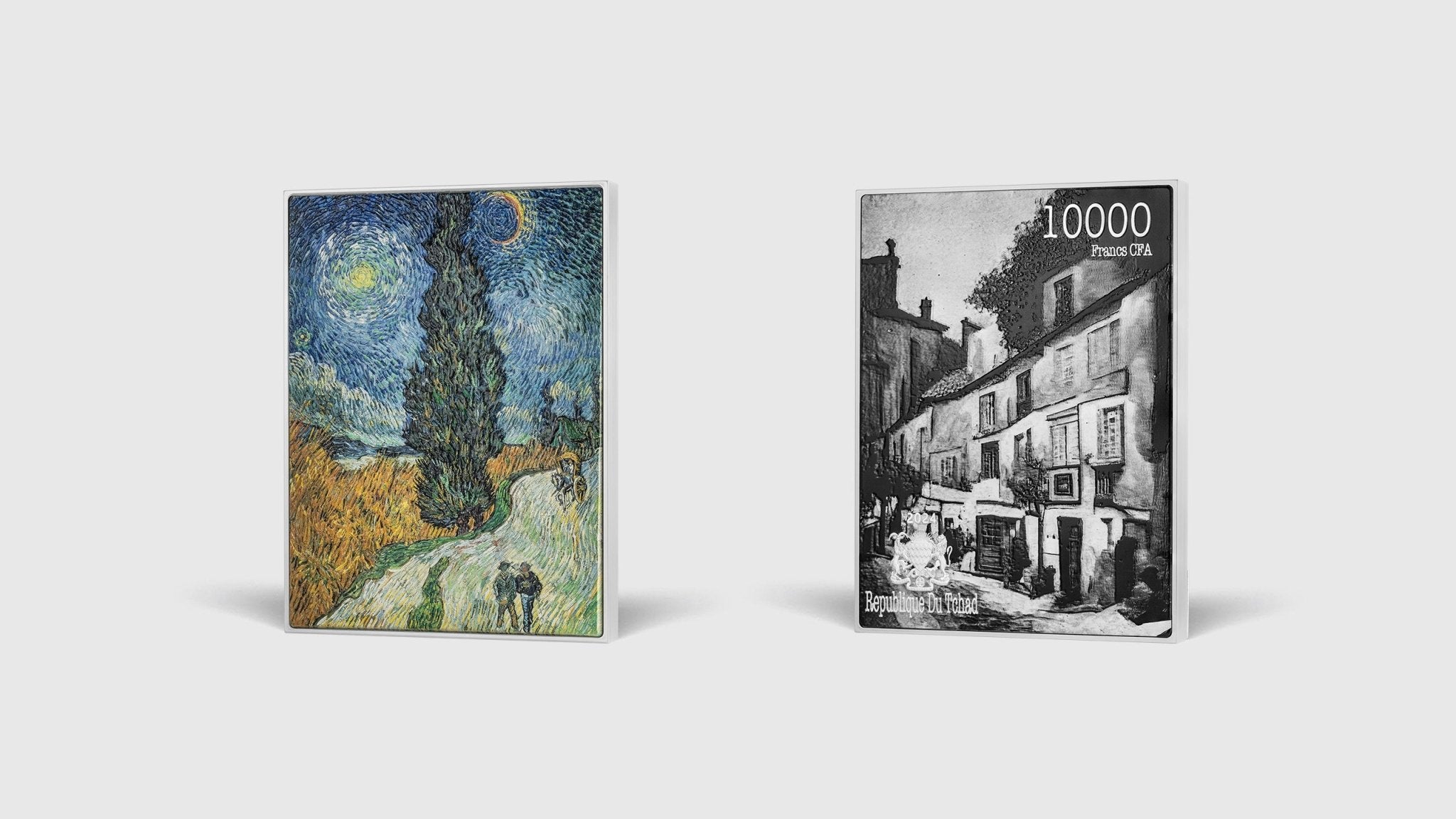 Road with Cypresses and Stars 1890 2.5 oz Silver Coin – Antiqued Finish - Captain’s Chest Bullion