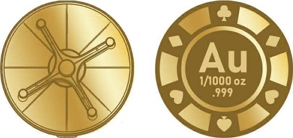 Roulette 1/1000 oz .9999 Gold Round in Card - Captain’s Chest Bullion