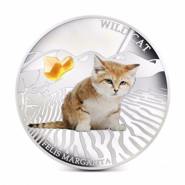 Fiji 2013 2 Dollar Dogs and Cats Cat Felis Margarita 1oz Silver Coin