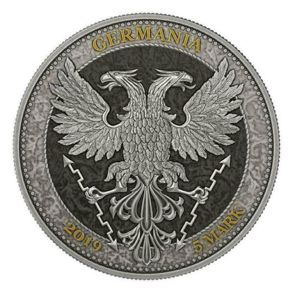 Germania 2019 5 Mark OAK LEAF Pearl Cross 1 Oz Silver Coin