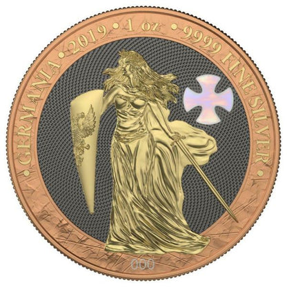 Germania 2019 5 Mark GERMANIA Pearl Cross 1 Oz Silver Coin