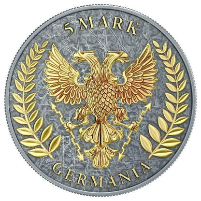 Germania 2019 5 Mark GERMANIA Red Crystal Cross 1 Oz Silver Coin