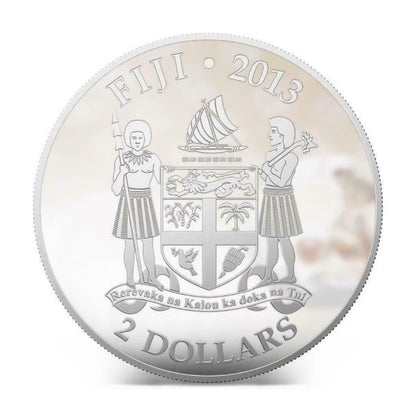 Fiji 2013 2 Dollar Dogs And Cats Little Puppy Toy Terrier 1oz Silver Coin