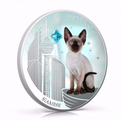 Fiji 2013 2 Dollar Dogs and Cats Super Cat Siamese 1Oz Silver Coin