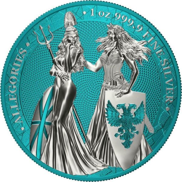 Germania 2019 5 Mark The Allegories Britannia Germania Sea Wave 1 Oz Silver Coin
