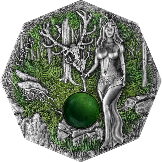 2023 Germania Witchcraft: Seeress 2oz UHR Colorized Silver Coin