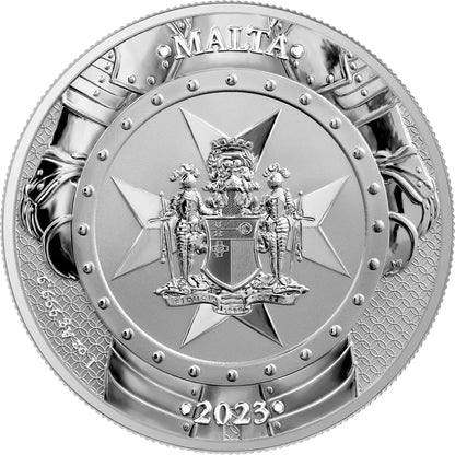 2023 1oz Malta Knights of the Past Germania Mint 9999 Fine Silver Bullion Coin