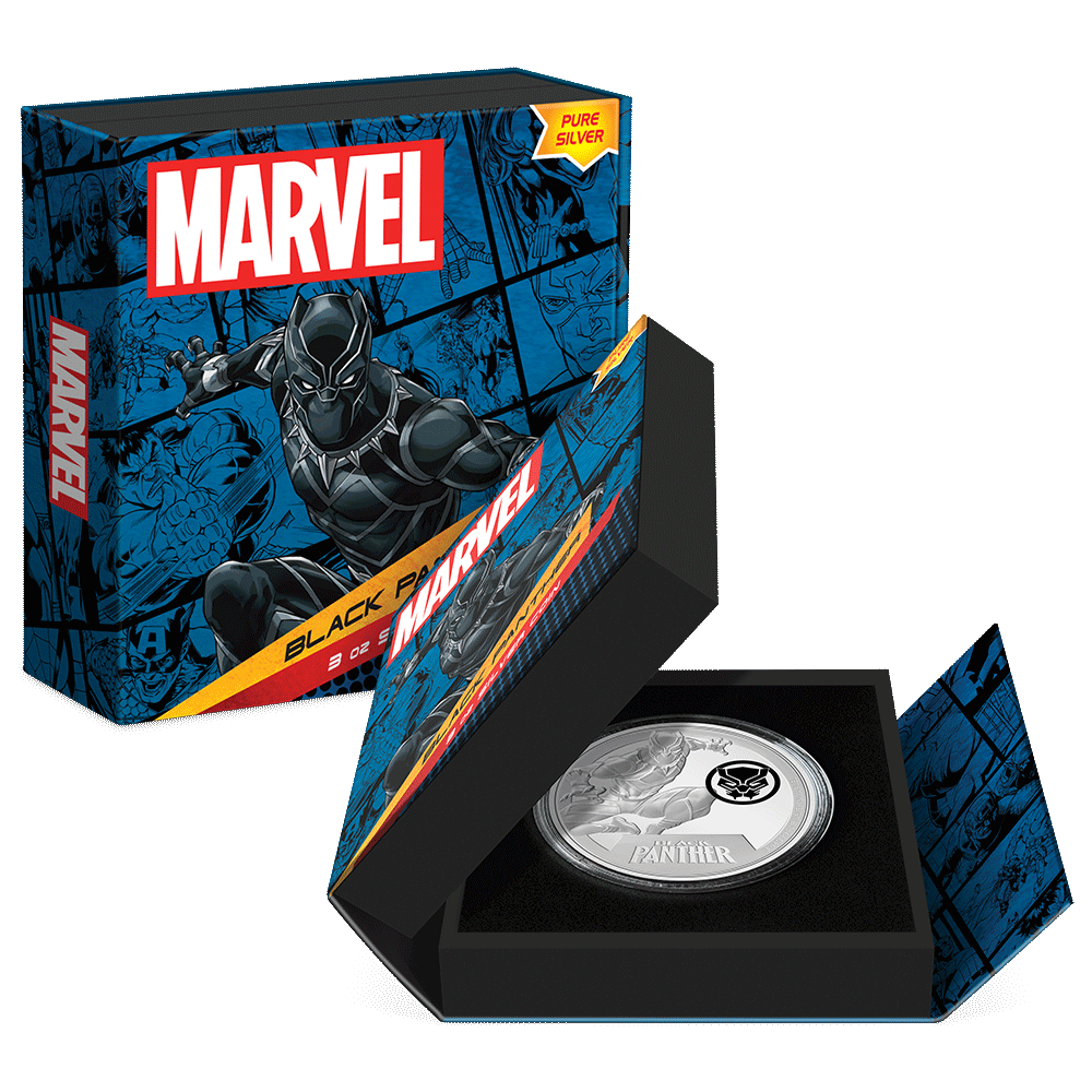 Niue 2023 BLACK PANTHER Marvel Classic Superheroes 3 Oz Silver Coin