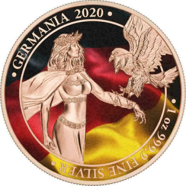 Germania 2020 5 Mark Germania - The Flags - 1 Oz Silver Coin