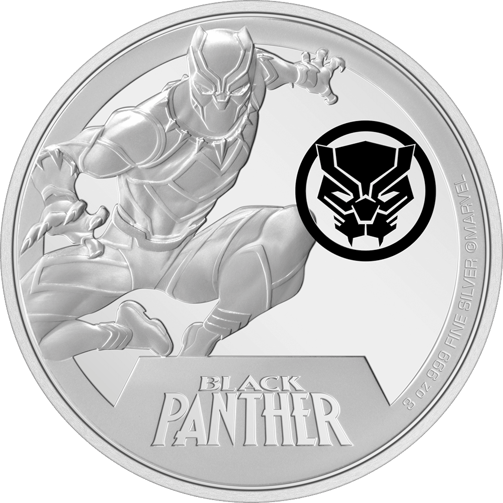 Niue 2023 BLACK PANTHER Marvel Classic Superheroes 3 Oz Silver Coin