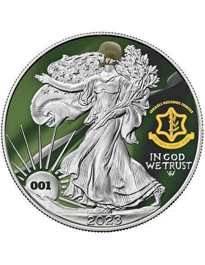 2023 U.S. Eagle Israeli Defense Forces Edition 1 oz Silver Coin (1,007 Mintage)