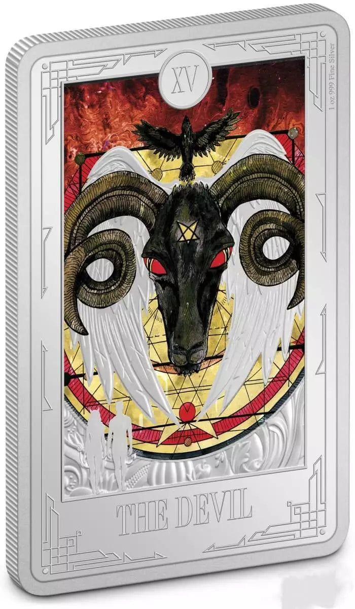 2024 Niue Tarot Card XV. The Devil 1 oz Silver Colorized Proof Coin