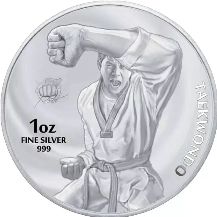 2022 Korea Taekwondo 1oz .999 Silver Coin