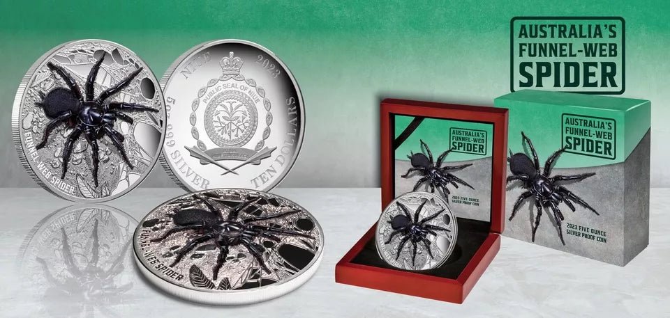 2023 Australia's Funnel Web Spider Colorized Coin