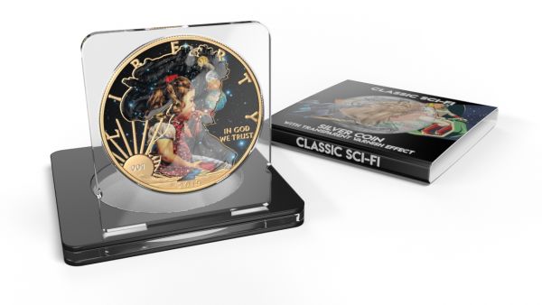 USA 2019 1$ Sci-Fi - Bubble Planets 1 Oz Silver Coin with Varnish