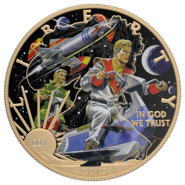 USA 2019 1$ Sci-Fi - Space Riders 1 Oz Silver Coin with Varnish