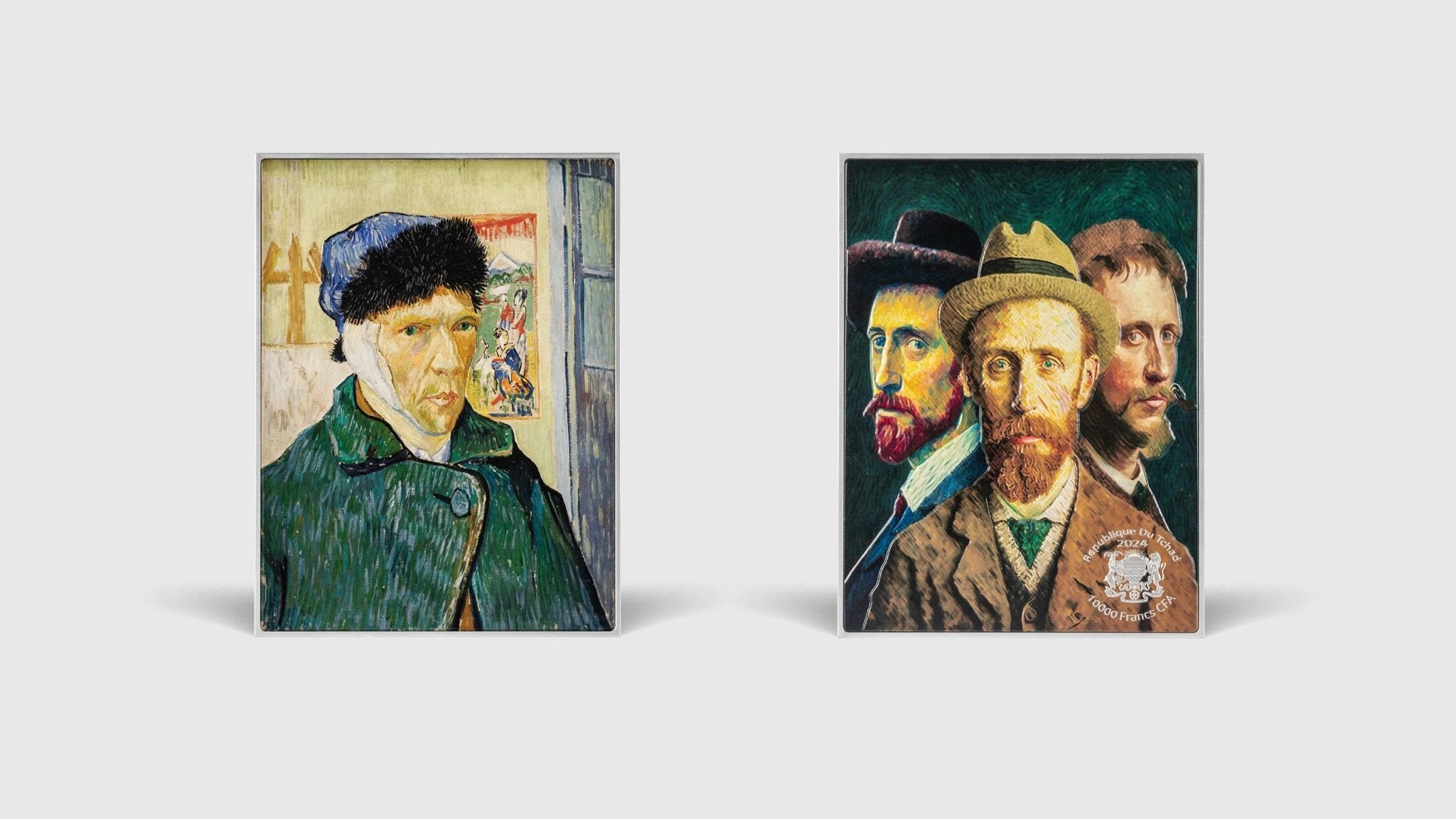 Self Portrait with Bandaged Ear 1889 by Vincent van Gogh 2.5 oz Silver Coin - Captain’s Chest Bullion