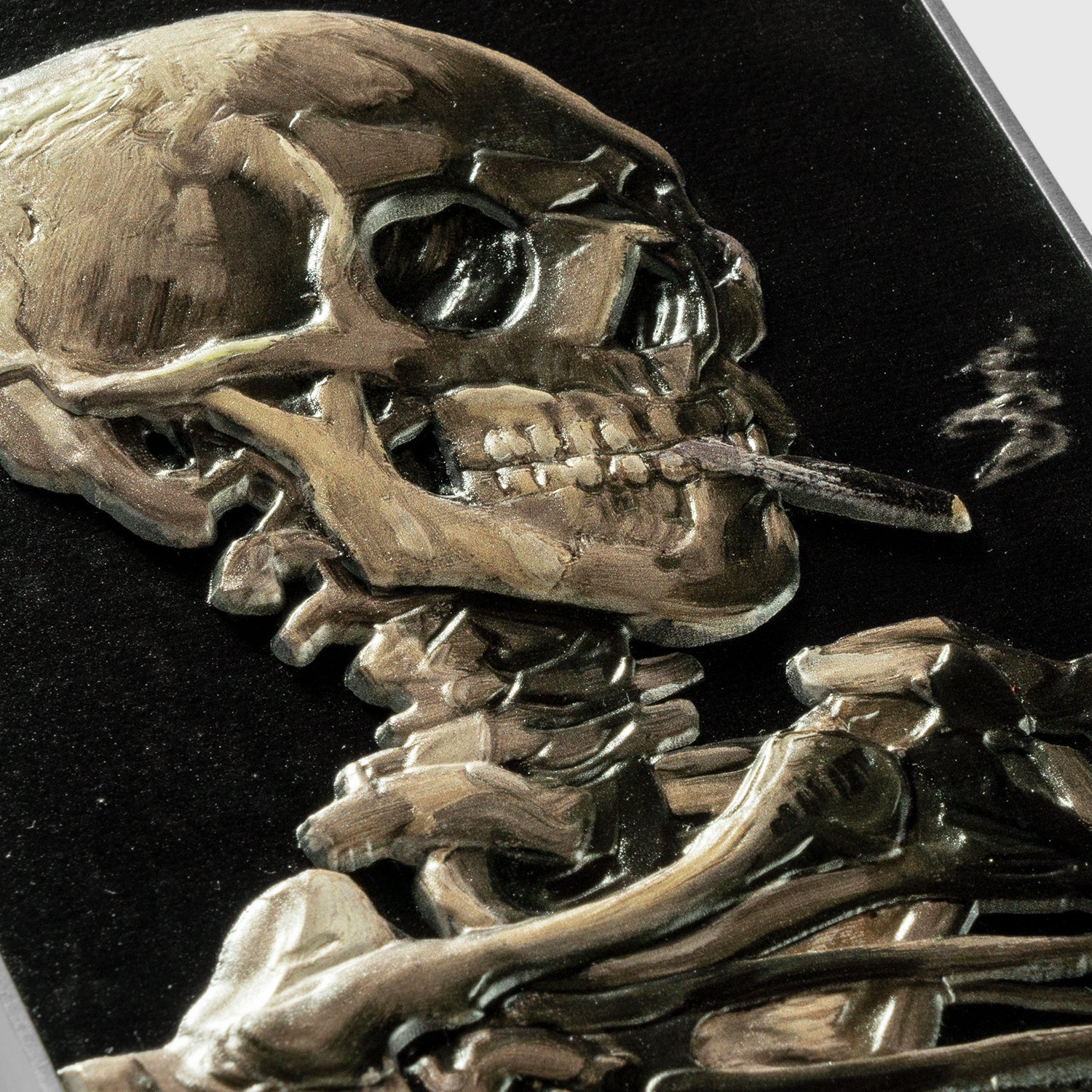 Smoking Skeleton with Burning Cigarette by Vincent van Gogh 2.5 oz Silver Coin - Captain’s Chest Bullion
