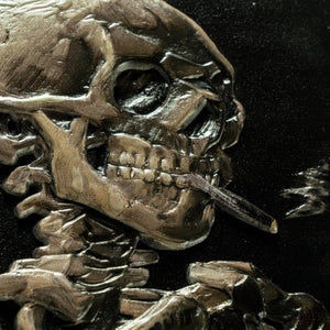 Smoking Skeleton with Burning Cigarette by Vincent van Gogh 2.5 oz Silver Coin - Captain’s Chest Bullion