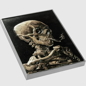 Smoking Skeleton with Burning Cigarette by Vincent van Gogh 2.5 oz Silver Coin - Captain’s Chest Bullion