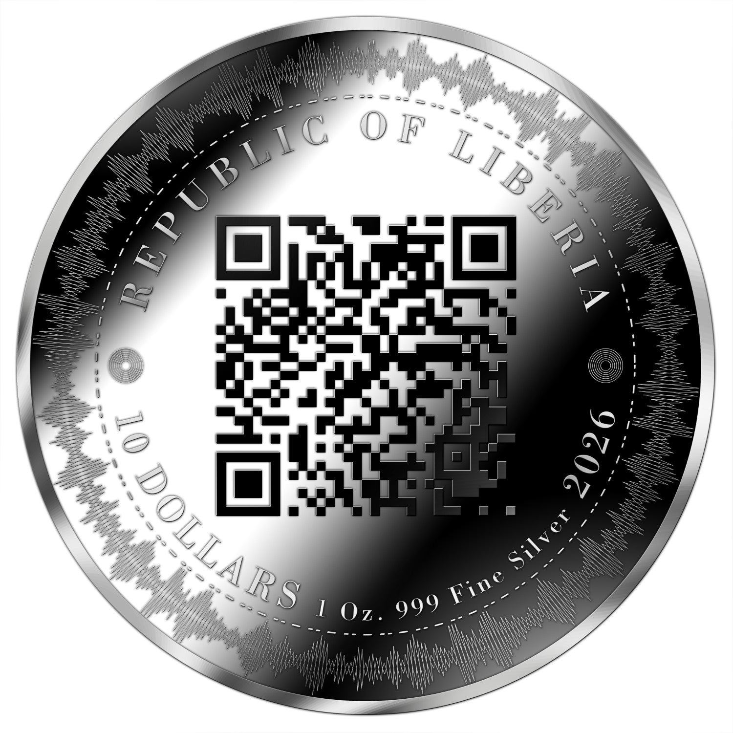 2026 Liberia Sounds of Legacy-Moon Landing 40mm 1oz .999 Silver Coin