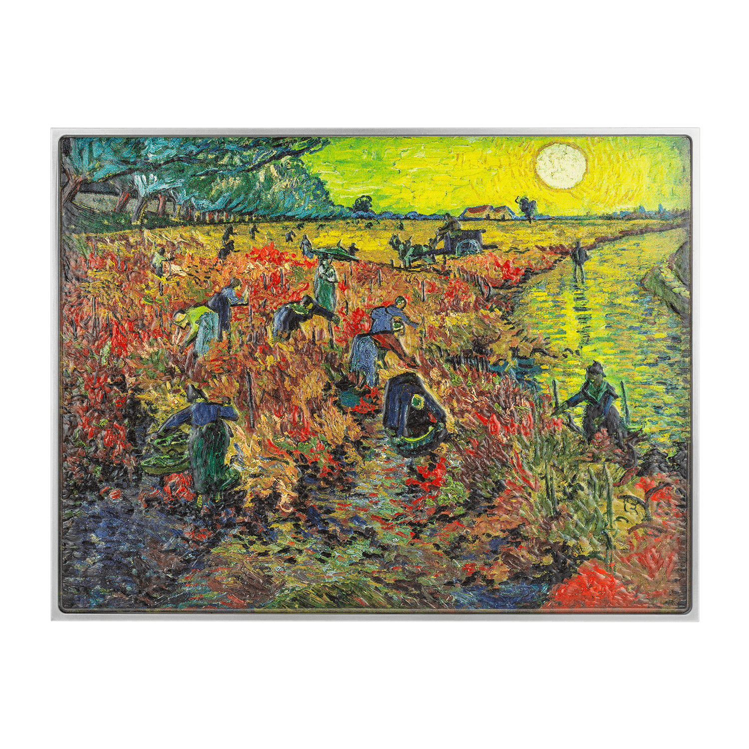 The Red Vineyard 1888 by Vincent Van Gogh 2.5 oz Silver Coin – Antiqued Finish - Captain’s Chest Bullion