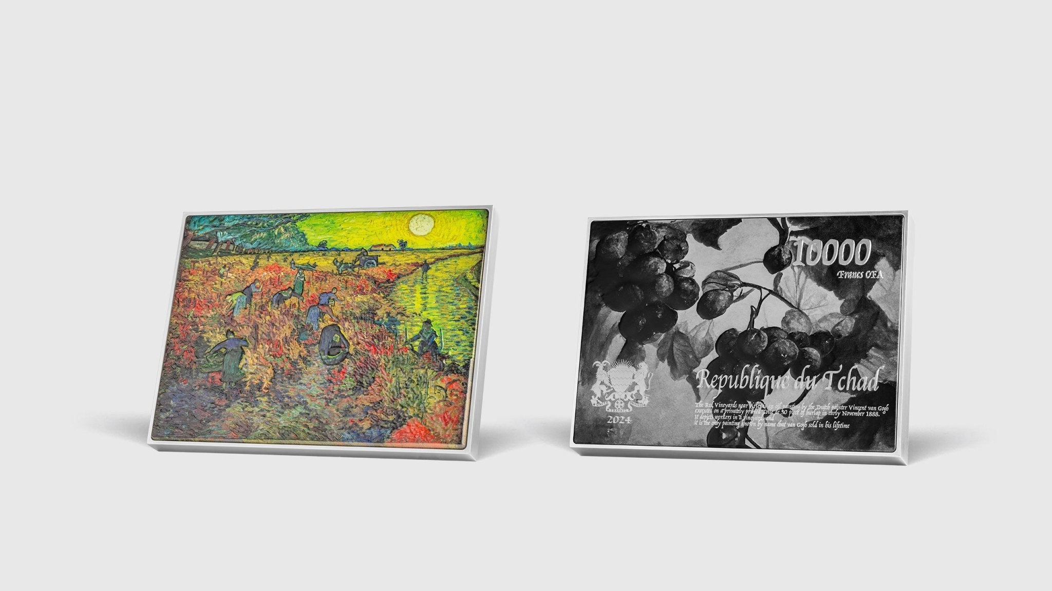 The Red Vineyard 1888 by Vincent Van Gogh 2.5 oz Silver Coin – Antiqued Finish - Captain’s Chest Bullion