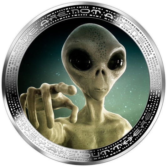 2025 Cameroon 2oz Alien .999 Colorized Silver Coin