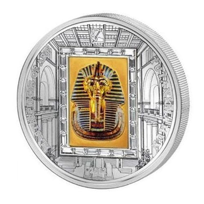 Cook Islands  2011 20usd  3 oz Masterpieces of Art  Golden Mask of Tutankhamun – silver coin with 1/4 oz gold (PREMIUM EDITION)