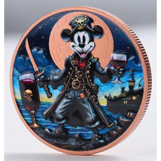 Pirate Willie Colorized 33.5g Copper Round in Card Copper*****