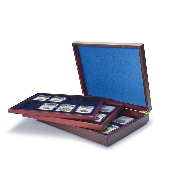 VOLTERRA TRIO DE LUXE Display Coin Case for Certified Coin Slabs